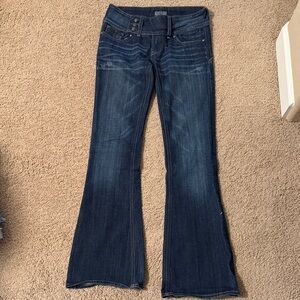 Women's Rerock Dark Blue Flare Jeans